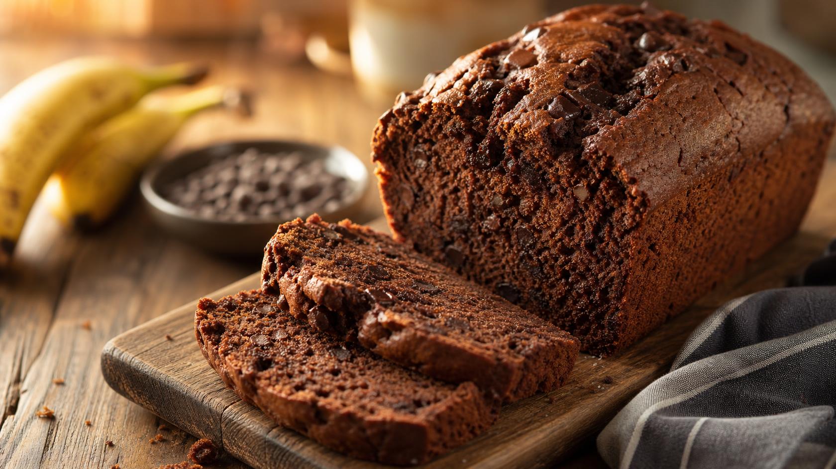 Chocolate Banana Bread Loaf