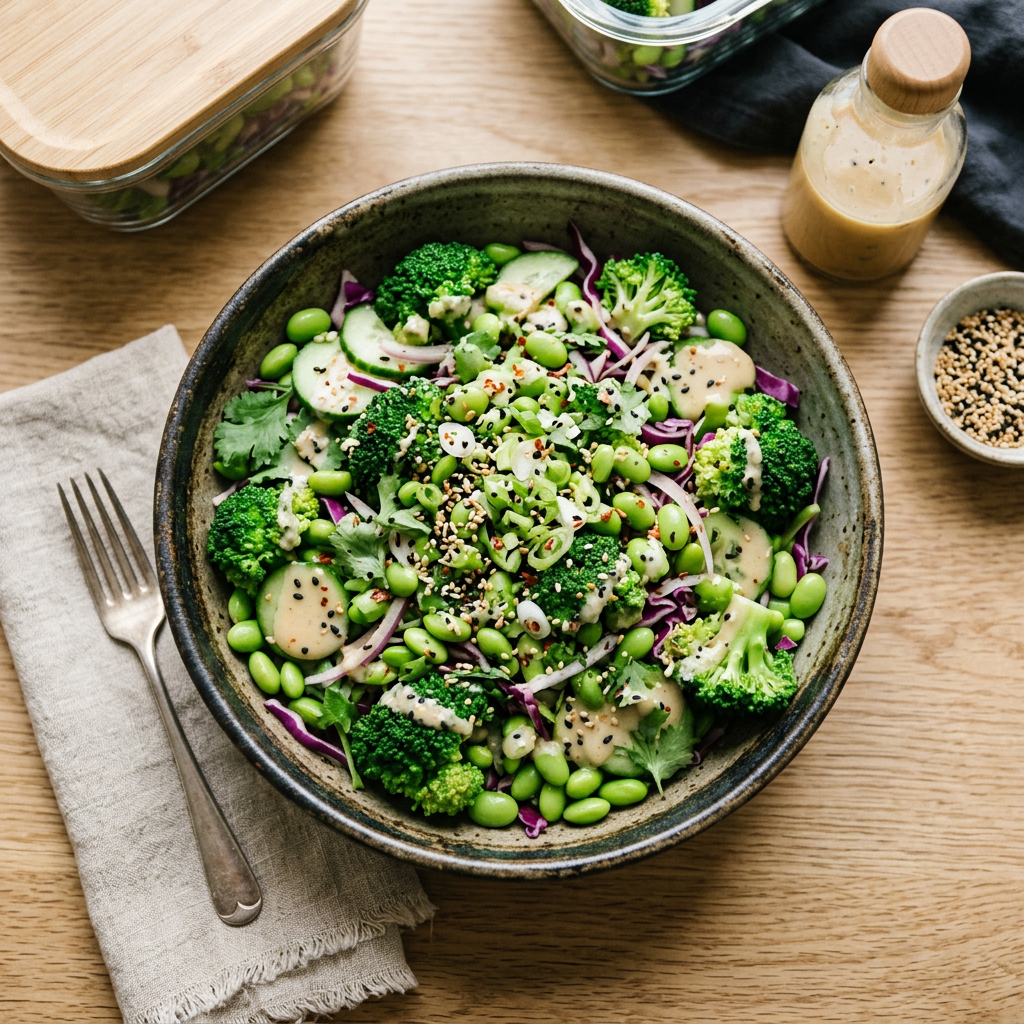 Side Coconut-Miso Broccoli & Edamame