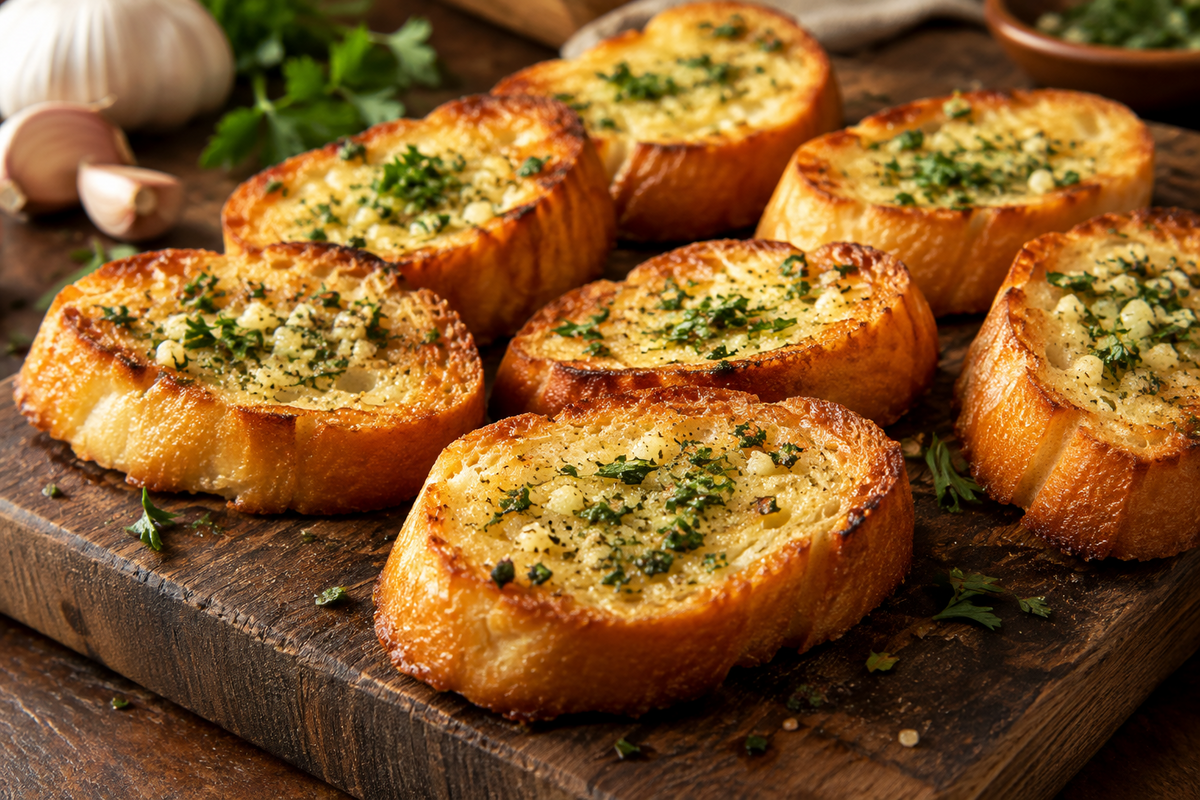 Garlic Brioche Crostini