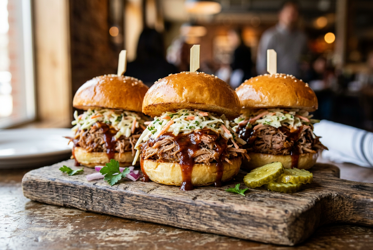 Family Style Smothered Pork Sliders